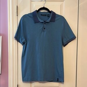 Perry Ellis Blue Polo Shirt Classic Fit